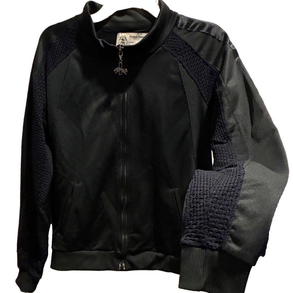 RARE Puma x Rudolf Dassler BLK Full Zip Heritage slim meshtrack jacket ITALY XL